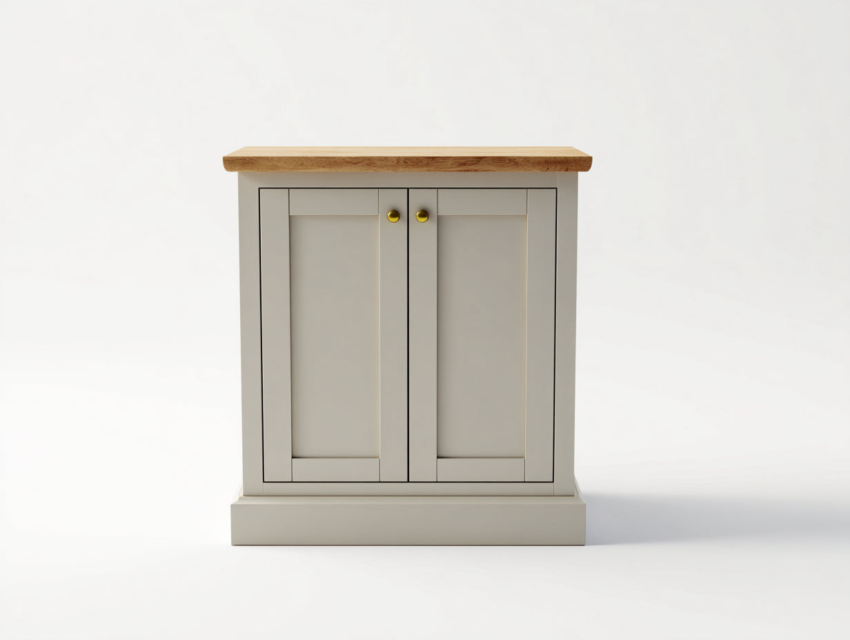 Aparadores de madera 90x40x88 cm - beige-marrón claro - diseño compacto para comedor