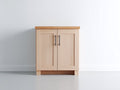 Aparador de madera con 2 puertas 82x42x86 cm - Natural - Diseño compacto para salón