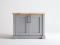 Aparador de madera con 2 puertas 95x40x88 cm - gris claro roble natural - diseño moderno compacto