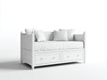 Sofás cama de madera 205x95x90 cm - blanco - diseño clásico con cajones para salón