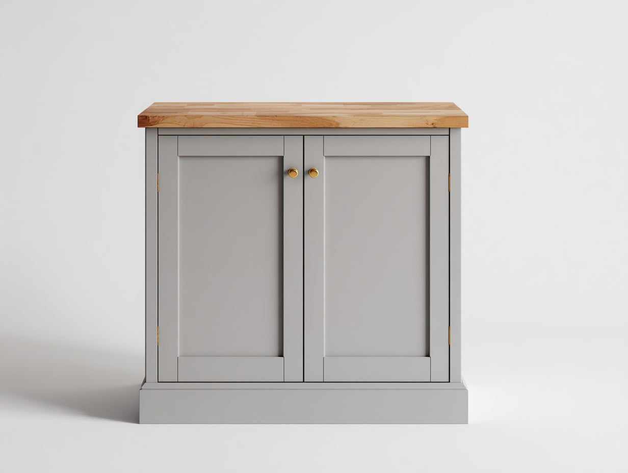 Aparadores de madera 105x42x92 cm - gris-marrón claro - diseño clásico para comedor