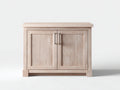 Aparador de madera con 2 puertas 110x45x92 cm - Roble claro - Diseño minimalista para salón