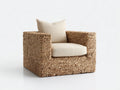 Sillones de ratán 95x88x78 cm - beige-marrón - diseño natural para salón